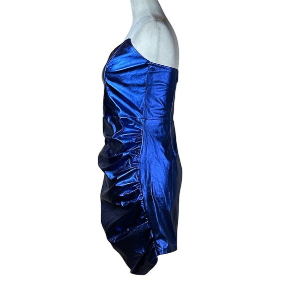 superdown Nellie Strapless Dress in Blue Medium New Womens Vegan - Picture 5 of 9